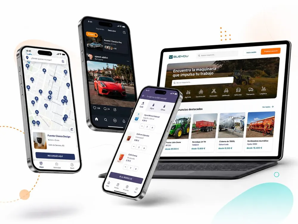 Yeeply Team arbeitet an einem maßgeschneiderten digitalen Projekt
