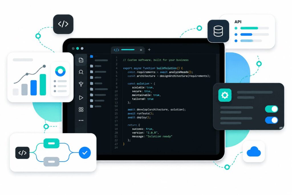 Entwicklung maßgeschneiderter Software für Unternehmen