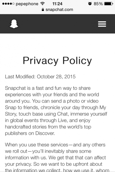 capture ecran snapchat confidentialite