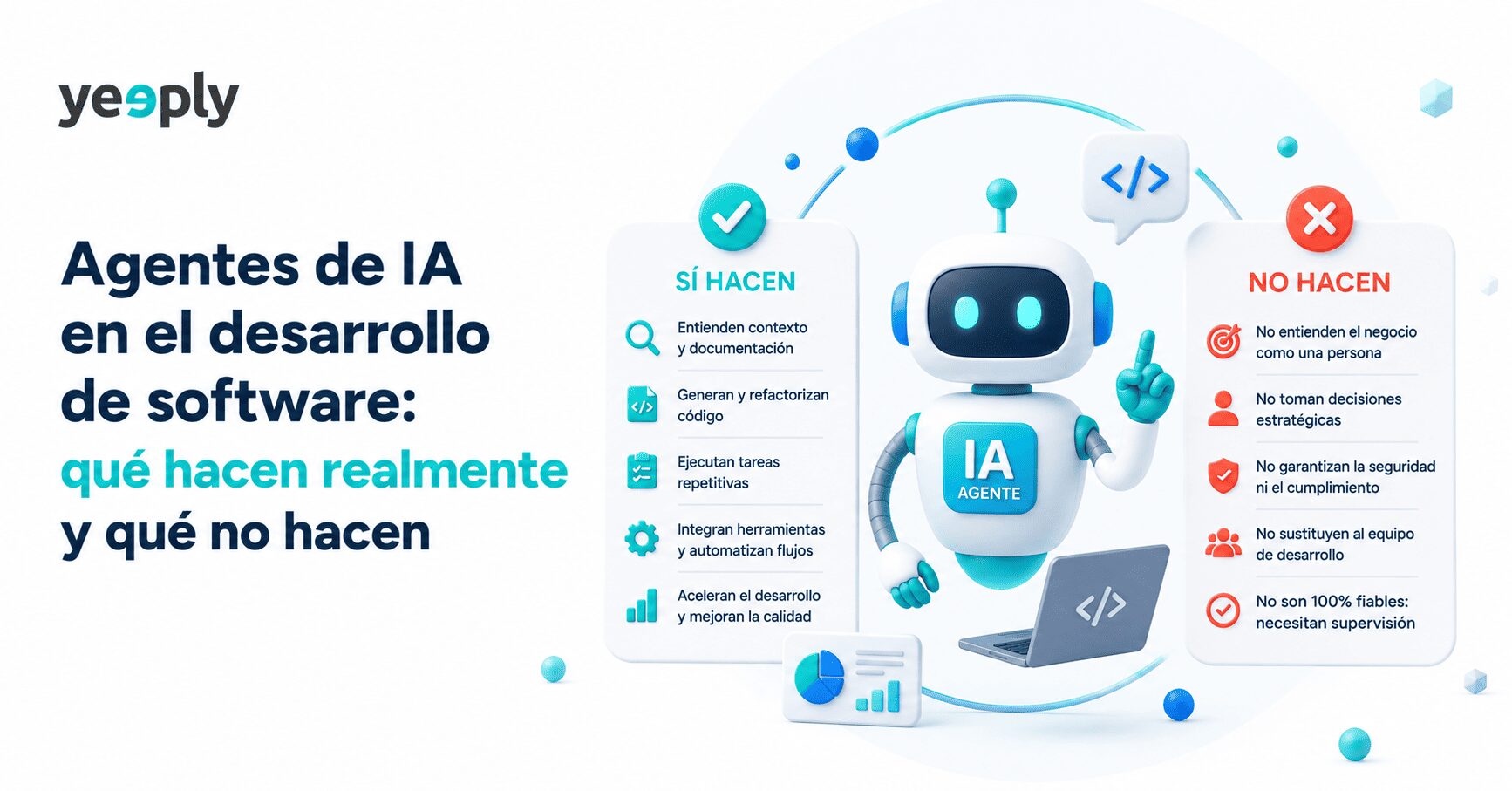 Agentes de IA en el desarrollo de software: qué hacen realmente y qué no hacen